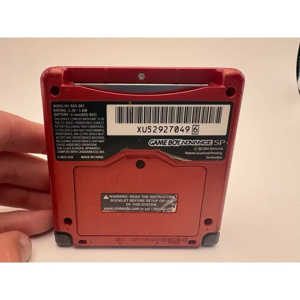 Nintendo Game Boy Advance SP Charger Included - Flame Red (Includes 4 Games!!)